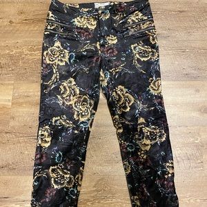 Free People Black Velvet Floral